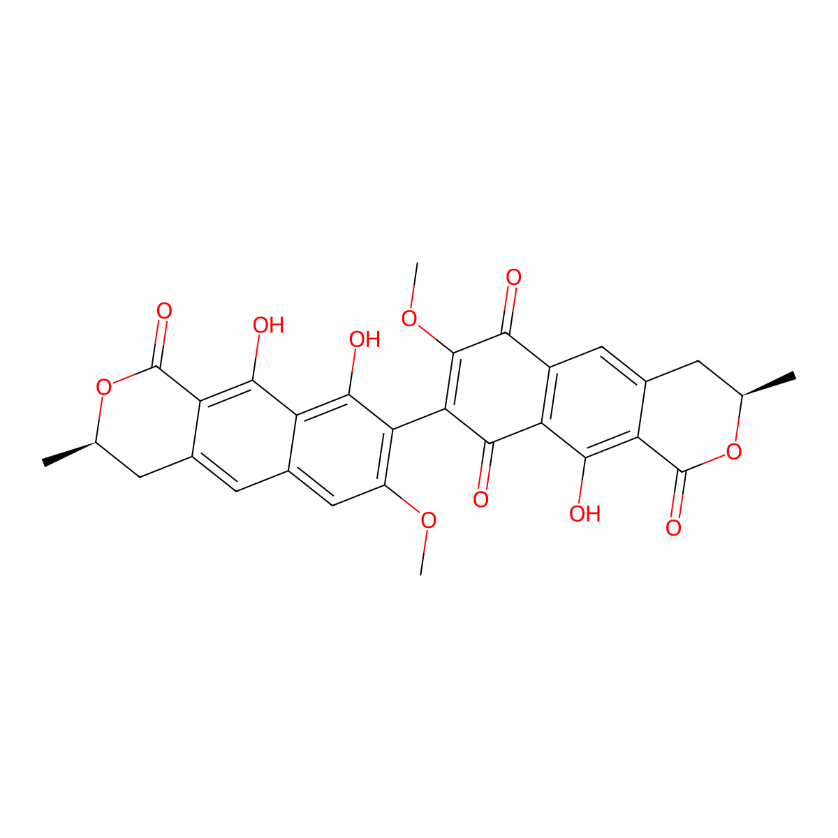 Viomellein molecular structure, CAS 55625-78-0