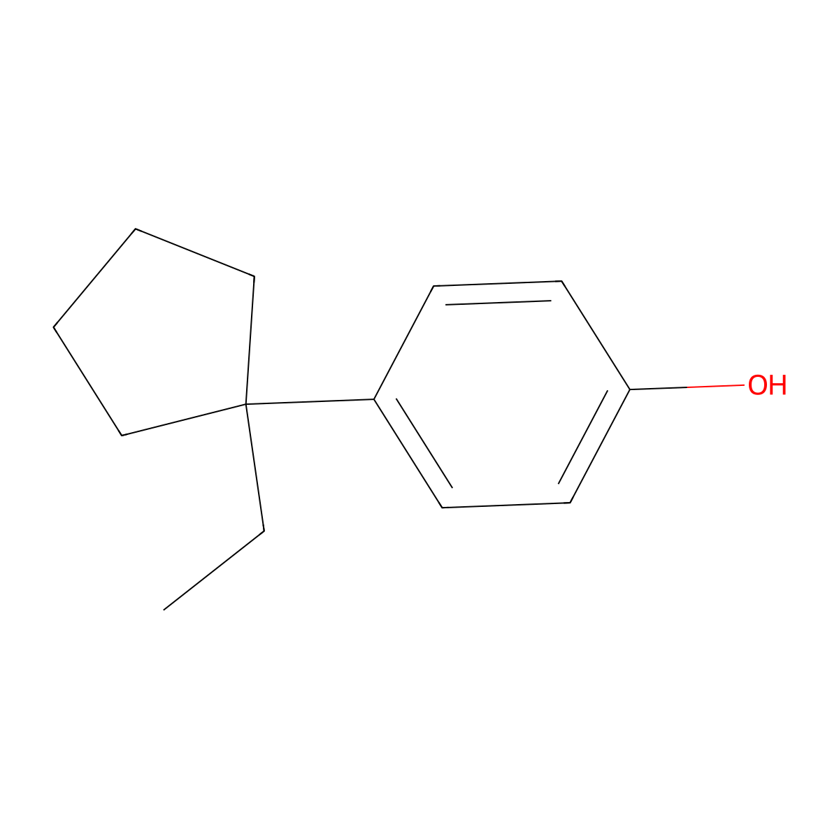 4-(1-Ethylcyclopentyl)phenol molecular structure, CAS 55631-69-1