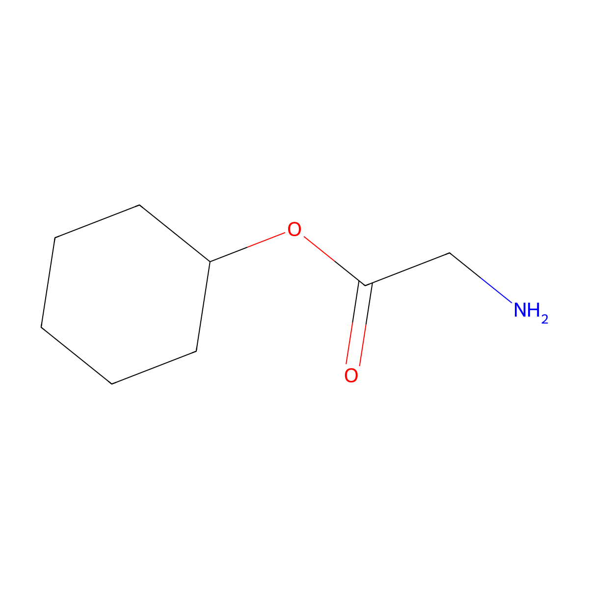Cyclohexyl 2-aminoacetate molecular structure, CAS 55636-84-5