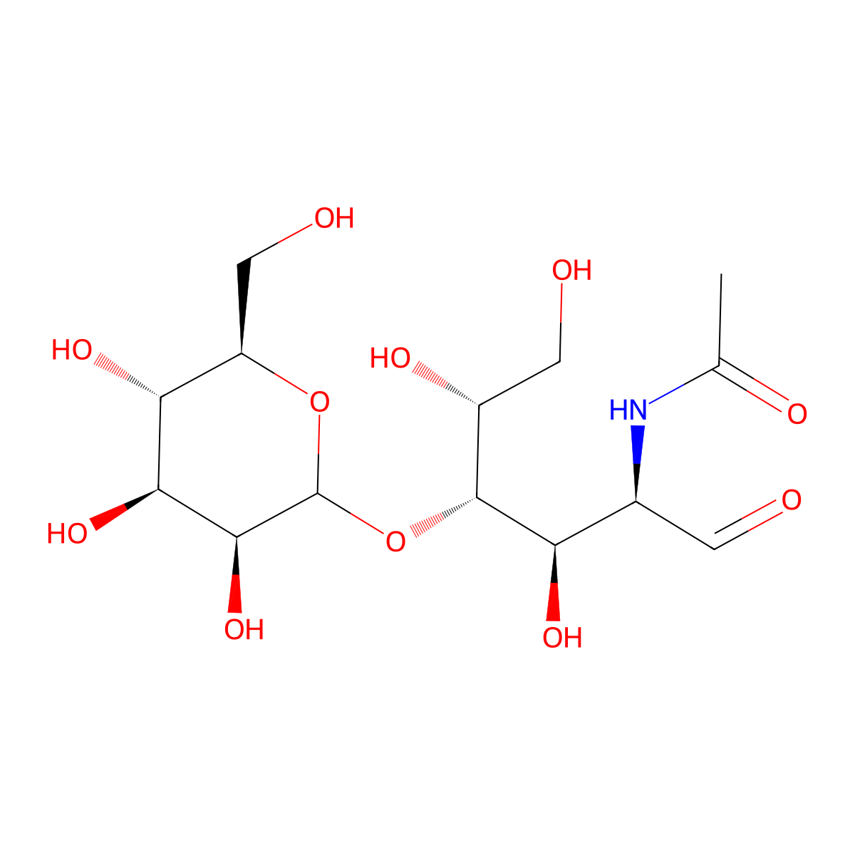 4-O-mannopyranosyl-2-acetamido-2-deoxyglucose molecular structure, CAS 55637-63-3