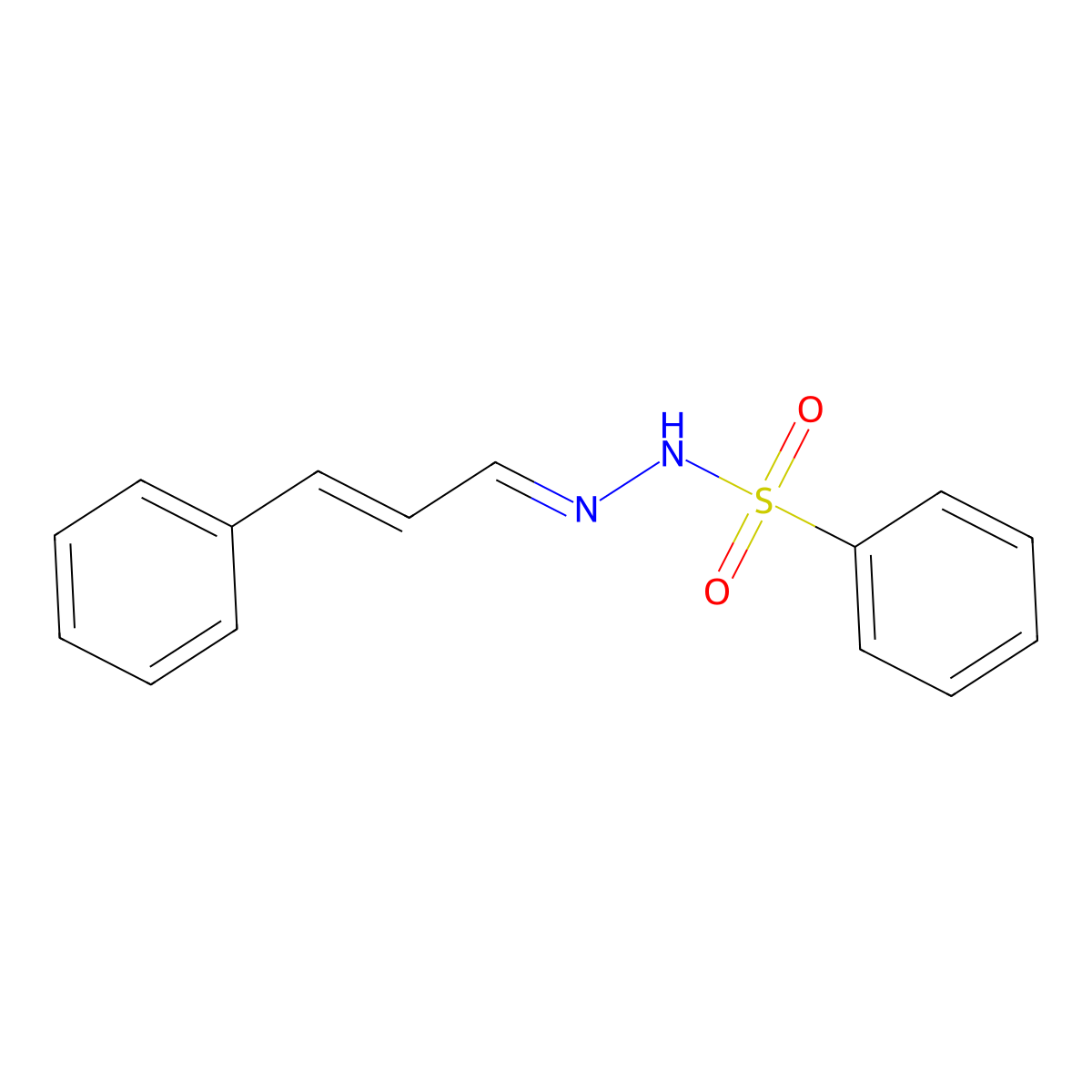 N-(cinnamylideneamino)benzenesulfonamide molecular structure, CAS 5564-20-5