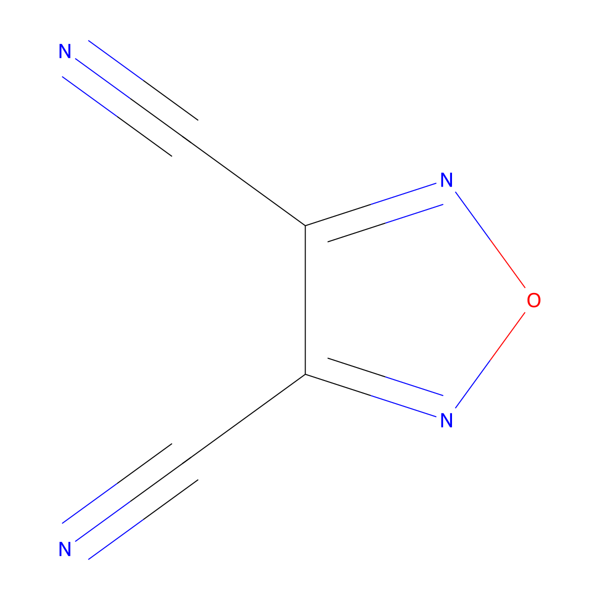 1,2,5-Oxadiazole-3,4-dicarbonitrile molecular structure, CAS 55644-07-0