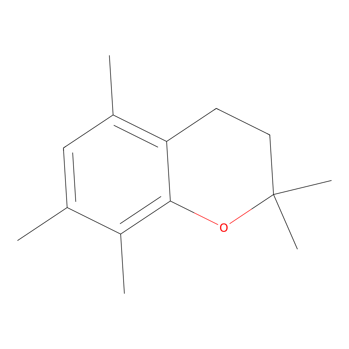 2,2,5,7,8-Pentamethylchroman molecular structure, CAS 55646-01-0