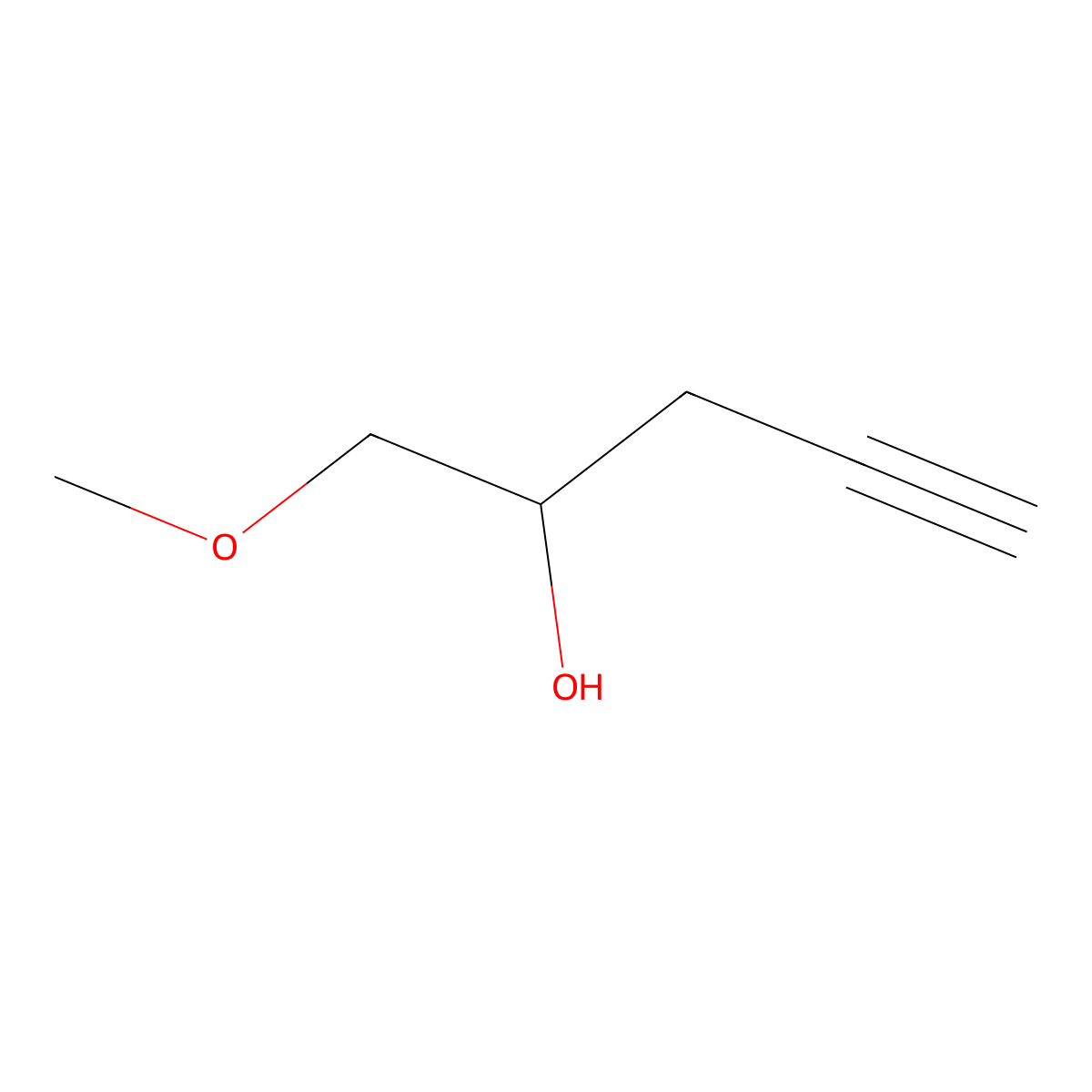 1-Methoxypent-4-yn-2-ol molecular structure, CAS 55646-38-3