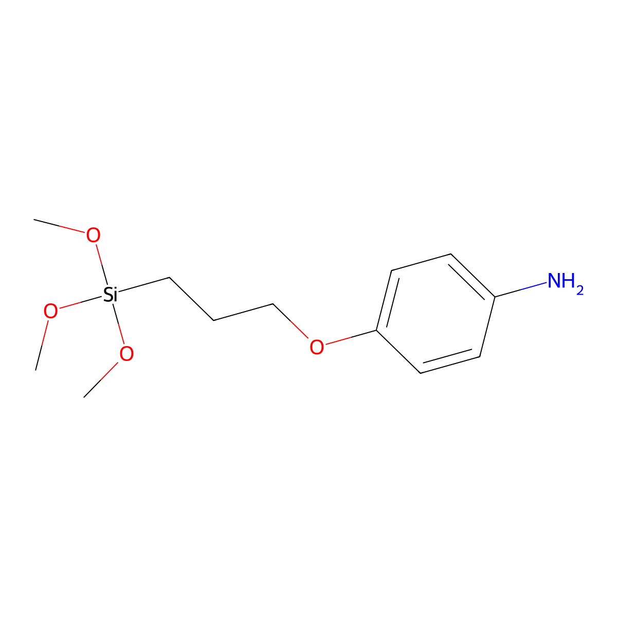 Benzenamine, 4-[3-(trimethoxysilyl)propoxy]- molecular structure, CAS 55648-29-8