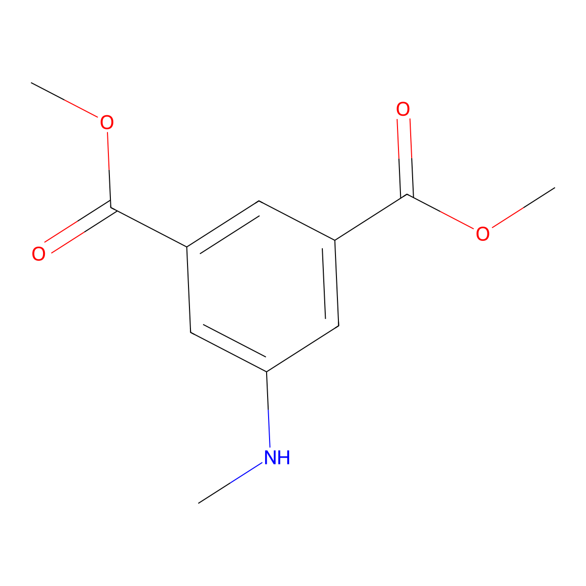 1,3-Benzenedicarboxylic acid, 5-(methylamino)-, 1,3-dimethyl ester molecular structure, CAS 55648-31-2