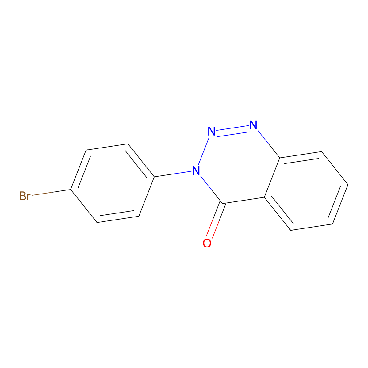 1,2,3-Benzotriazin-4(3H)-one, 3-(4-bromophenyl)- molecular structure, CAS 55649-80-4