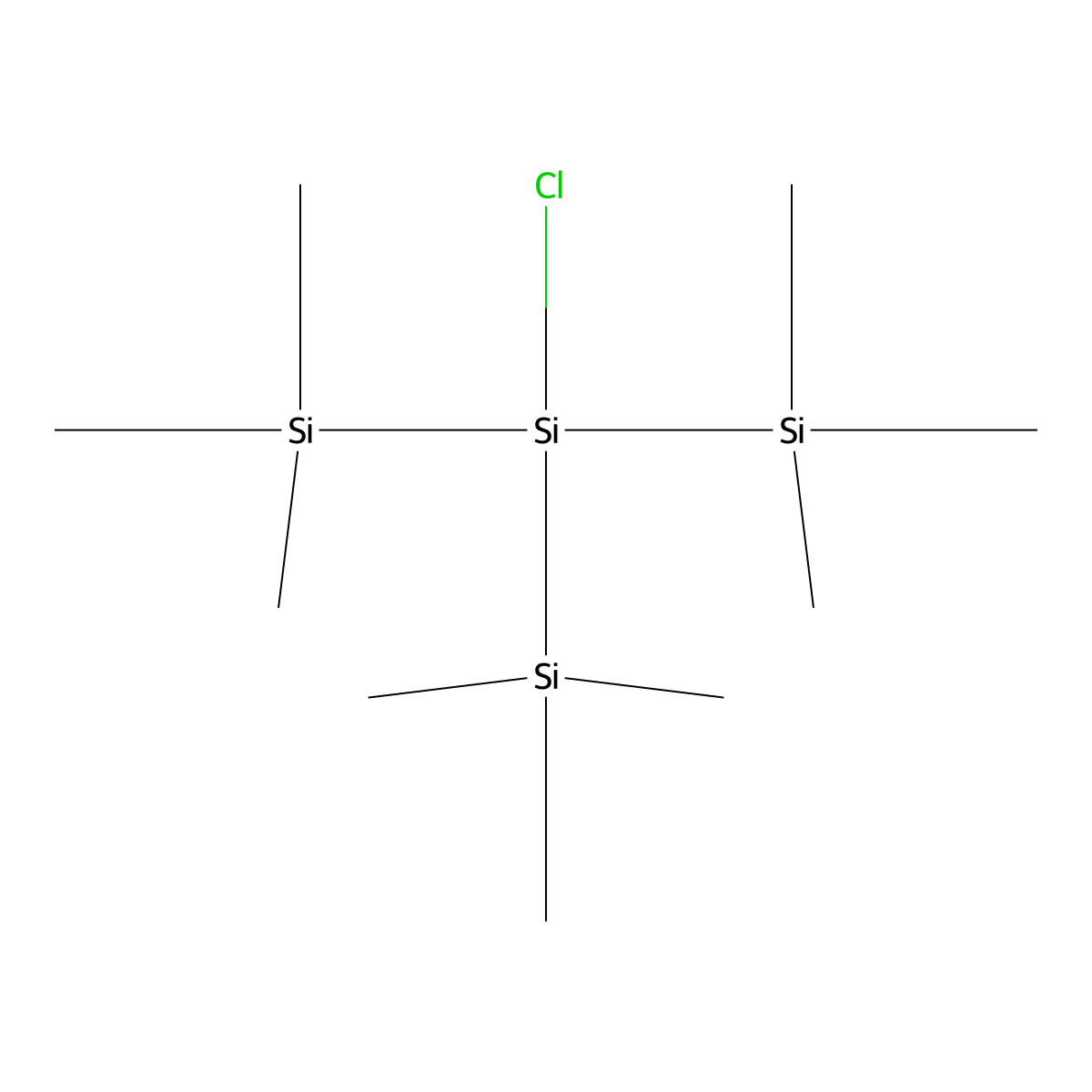 Chlorotris(trimethylsilyl)silane molecular structure, CAS 5565-32-2