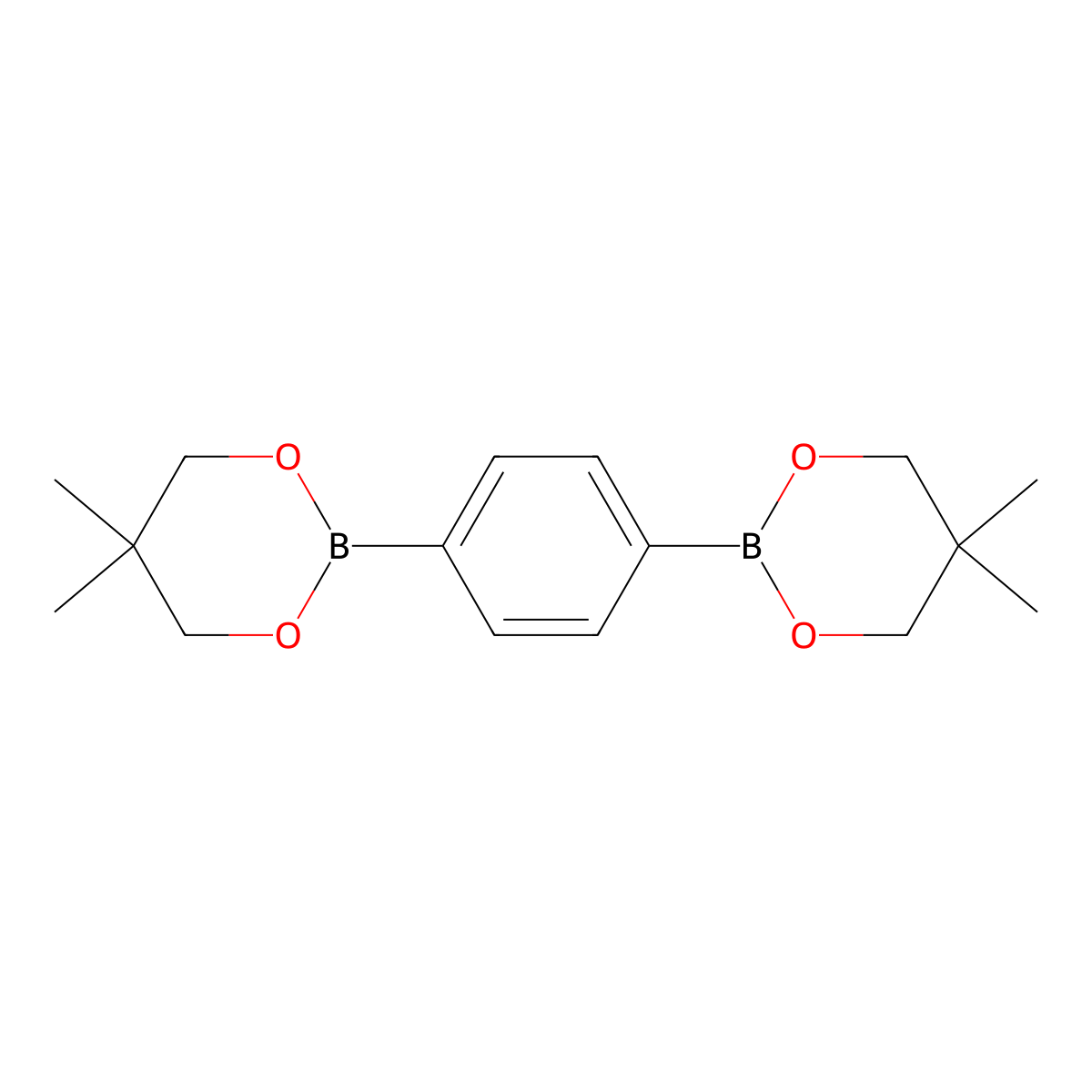 2,2'-(1,4-Phenylene)bis[5,5-dimethyl-1,3,2-dioxaborinane] molecular structure, CAS 5565-36-6