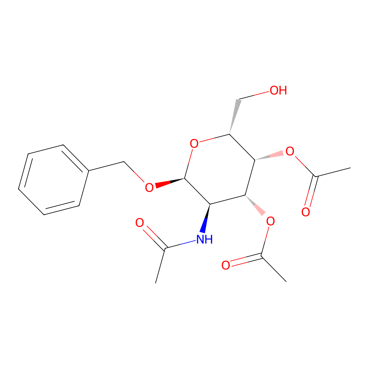 Benzyl 2-Acetamido-2-deoxy-3,4-di-O-acetyl-a-D-galactopyranoside molecular structure, CAS 55652-76-1