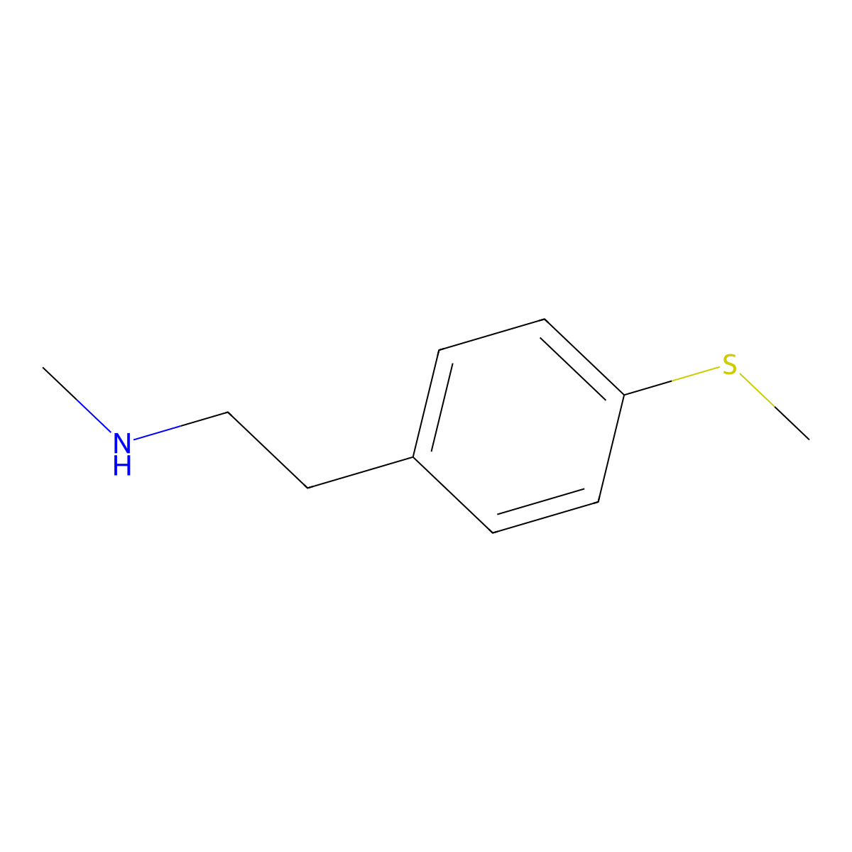 N-Methyl-2-[4-(methylsulfanyl)phenyl]ethan-1-amine molecular structure, CAS 55653-25-3