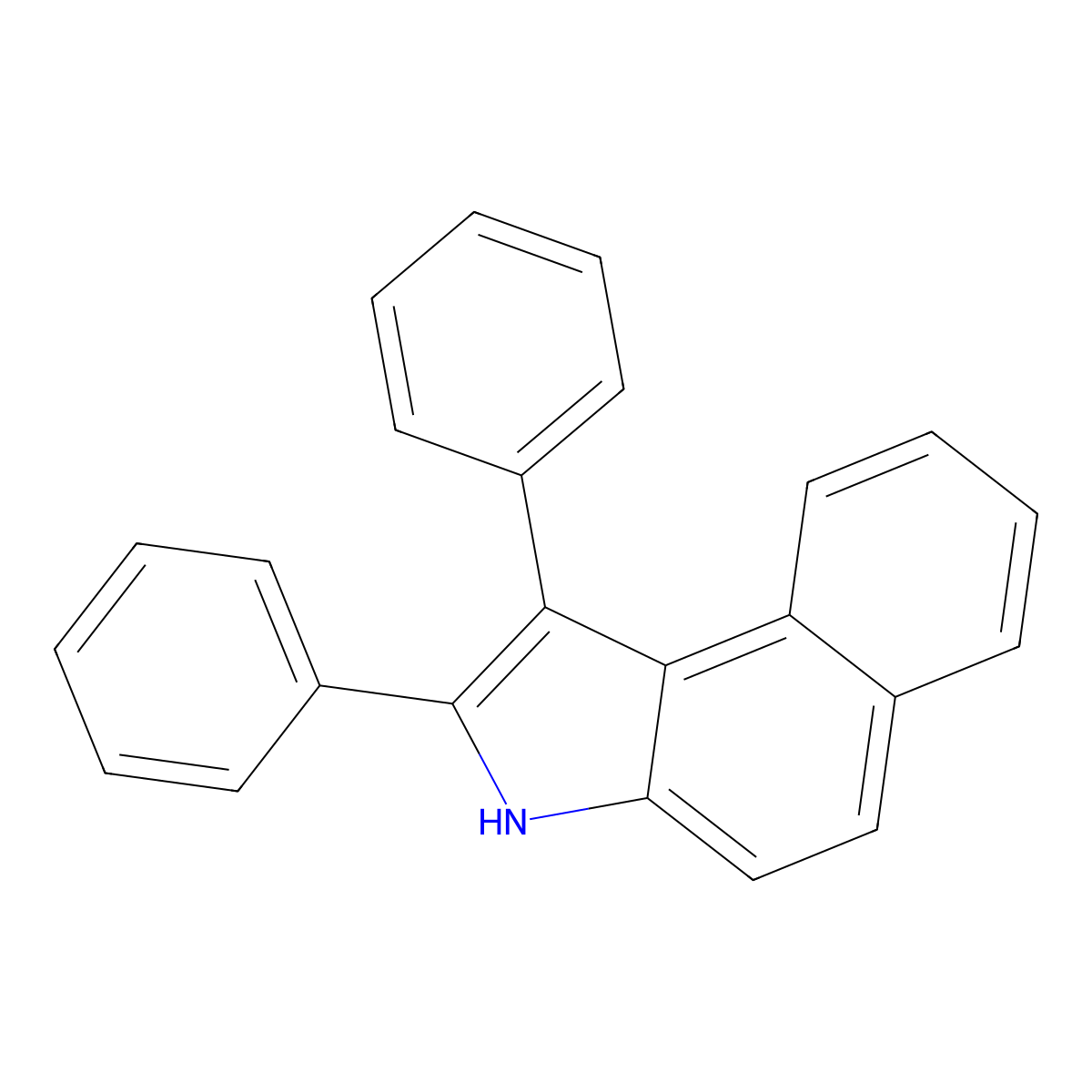 1,2-Diphenyl-3H-benzo[e]indole molecular structure, CAS 55654-01-8