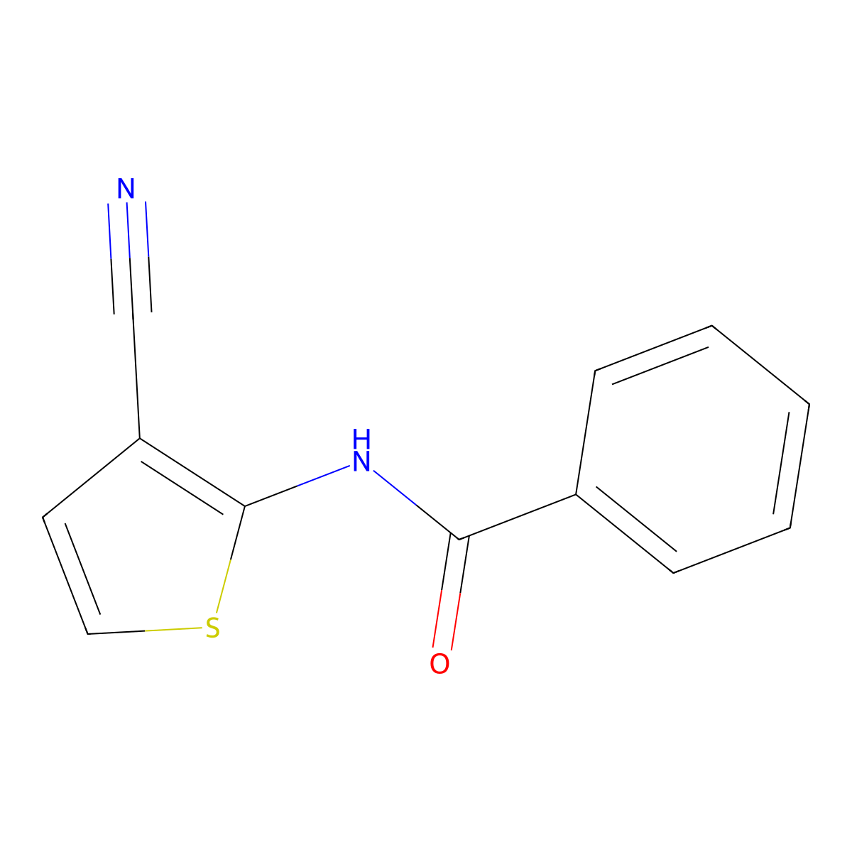 N-(3-Cyano-2-thienyl)benzamide molecular structure, CAS 55654-17-6