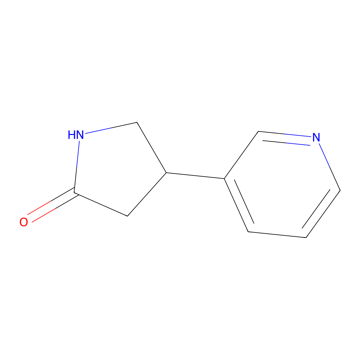 4-(3-Pyridinyl)-2-pyrrolidinone molecular structure, CAS 55656-99-0