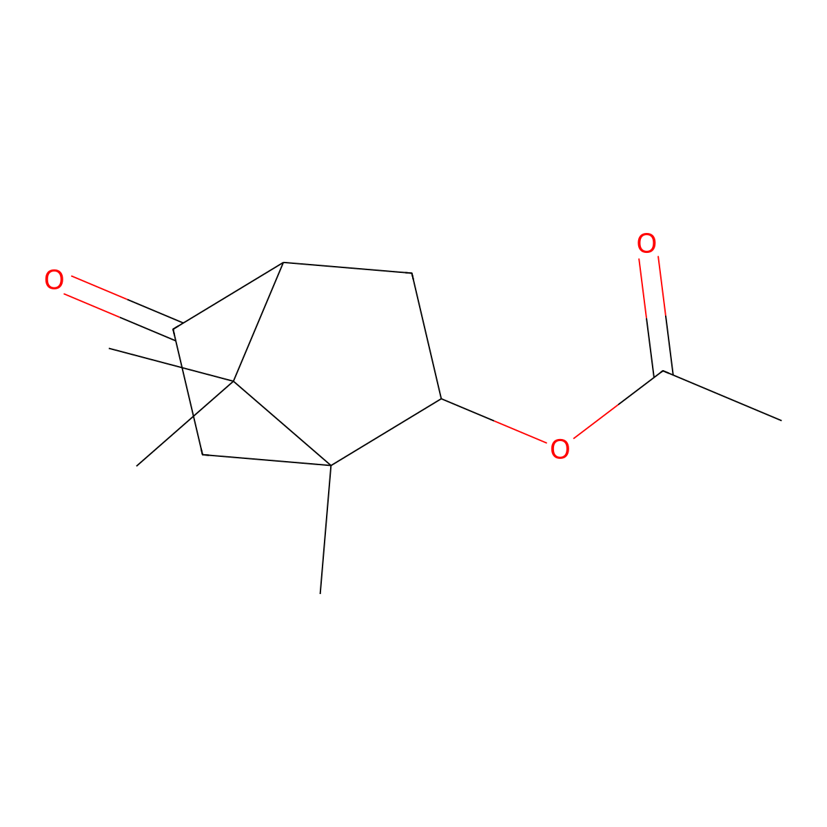5-Ketobornyl acetate molecular structure, CAS 55658-18-9