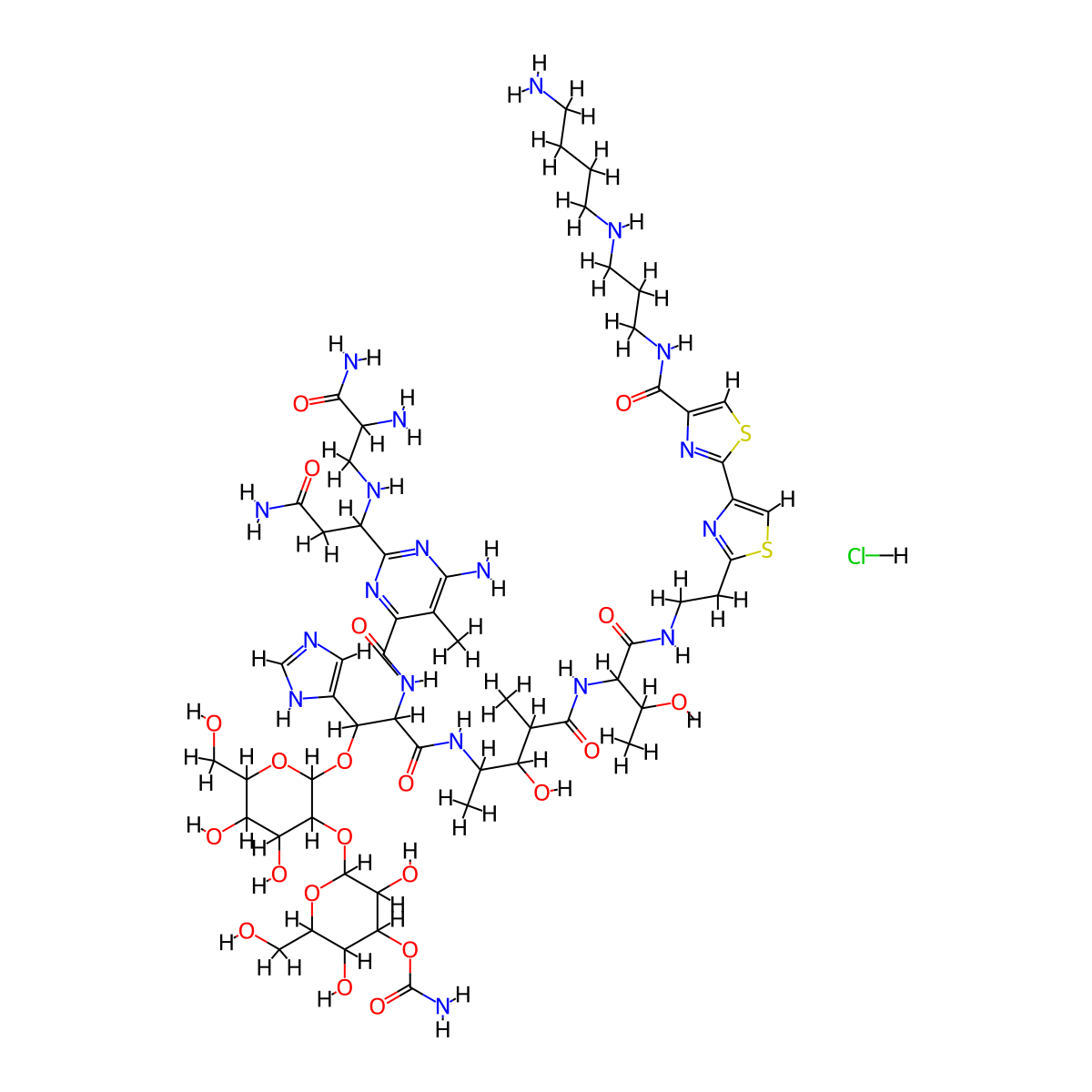 Bleomycin A5 hydrochloride molecular structure, CAS 55658-47-4
