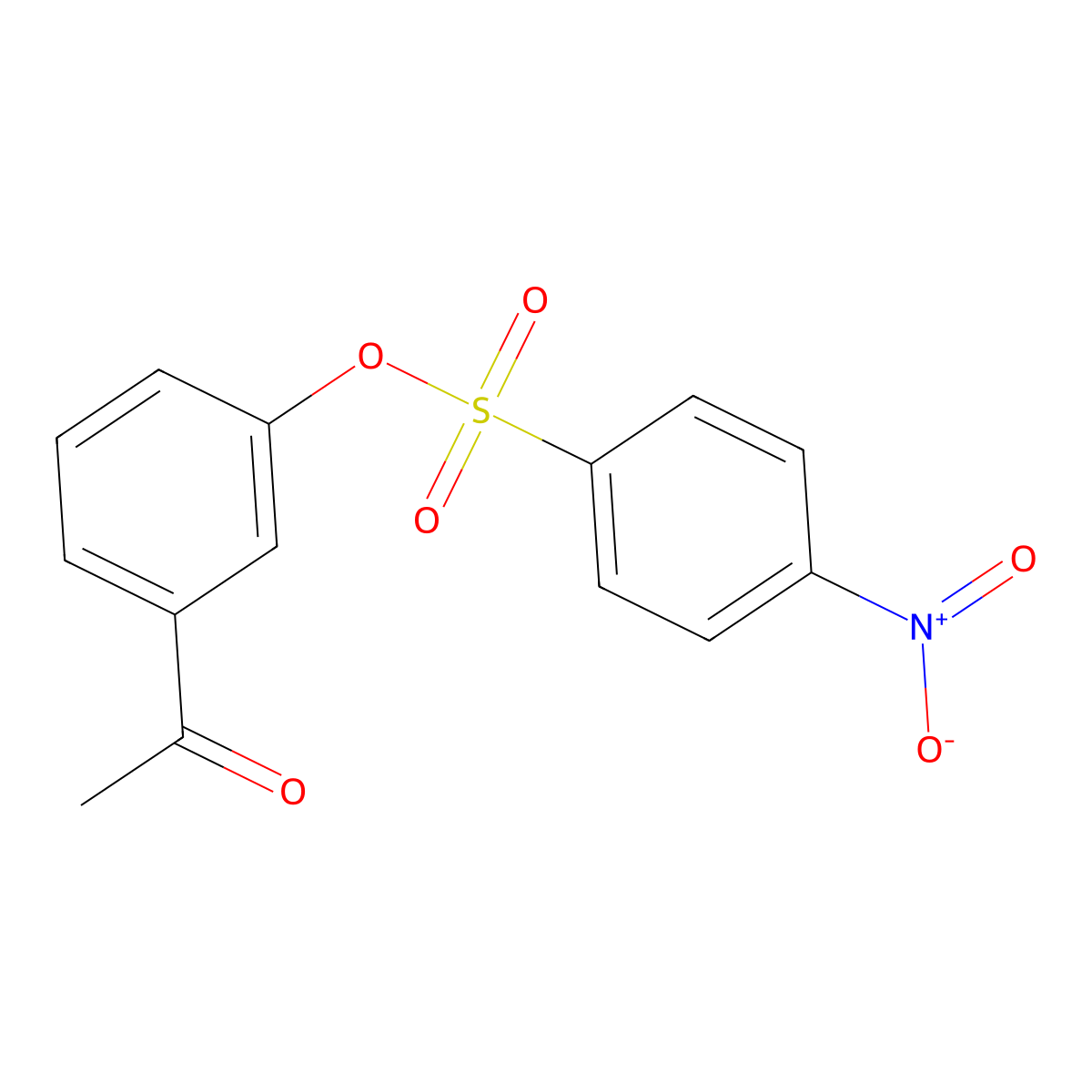 3-Acetylphenyl 4-nitrobenzene-1-sulfonate molecular structure, CAS 55660-67-8