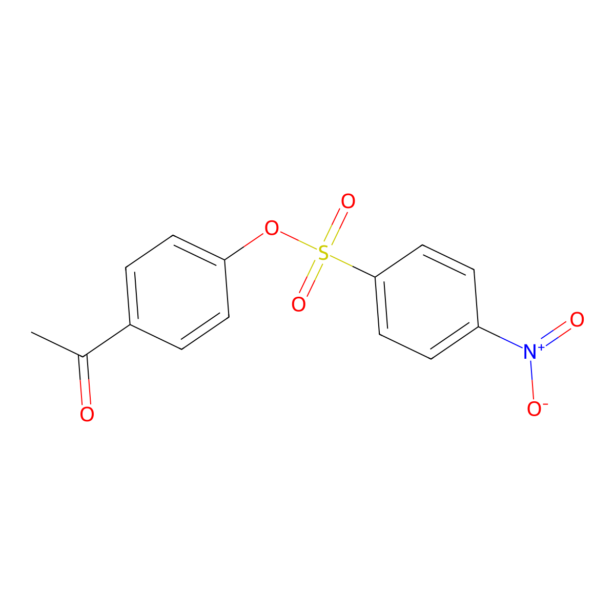 4-Acetylphenyl 4-nitrobenzenesulfonate molecular structure, CAS 55660-68-9