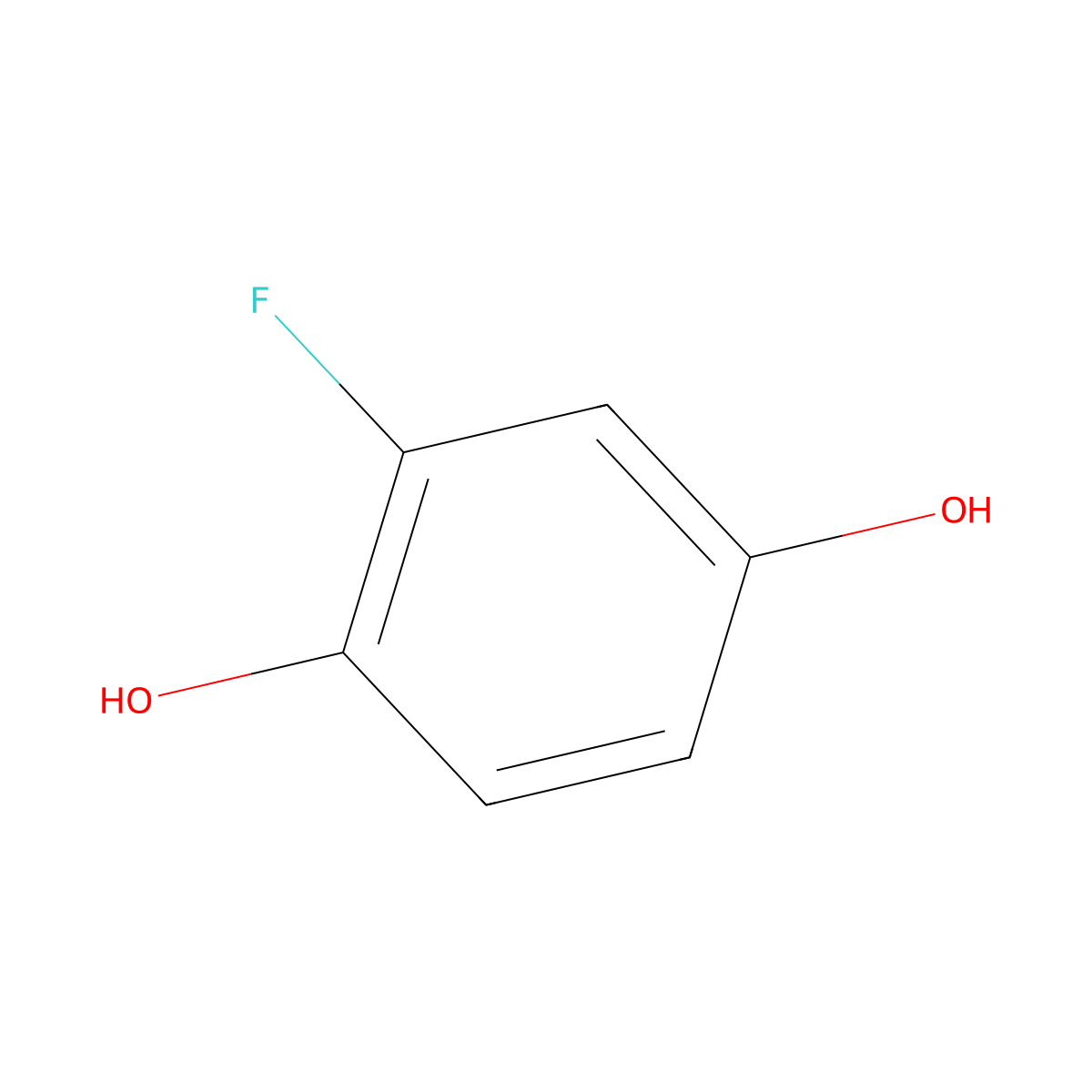 2-Fluorobenzene-1,4-diol molecular structure, CAS 55660-73-6
