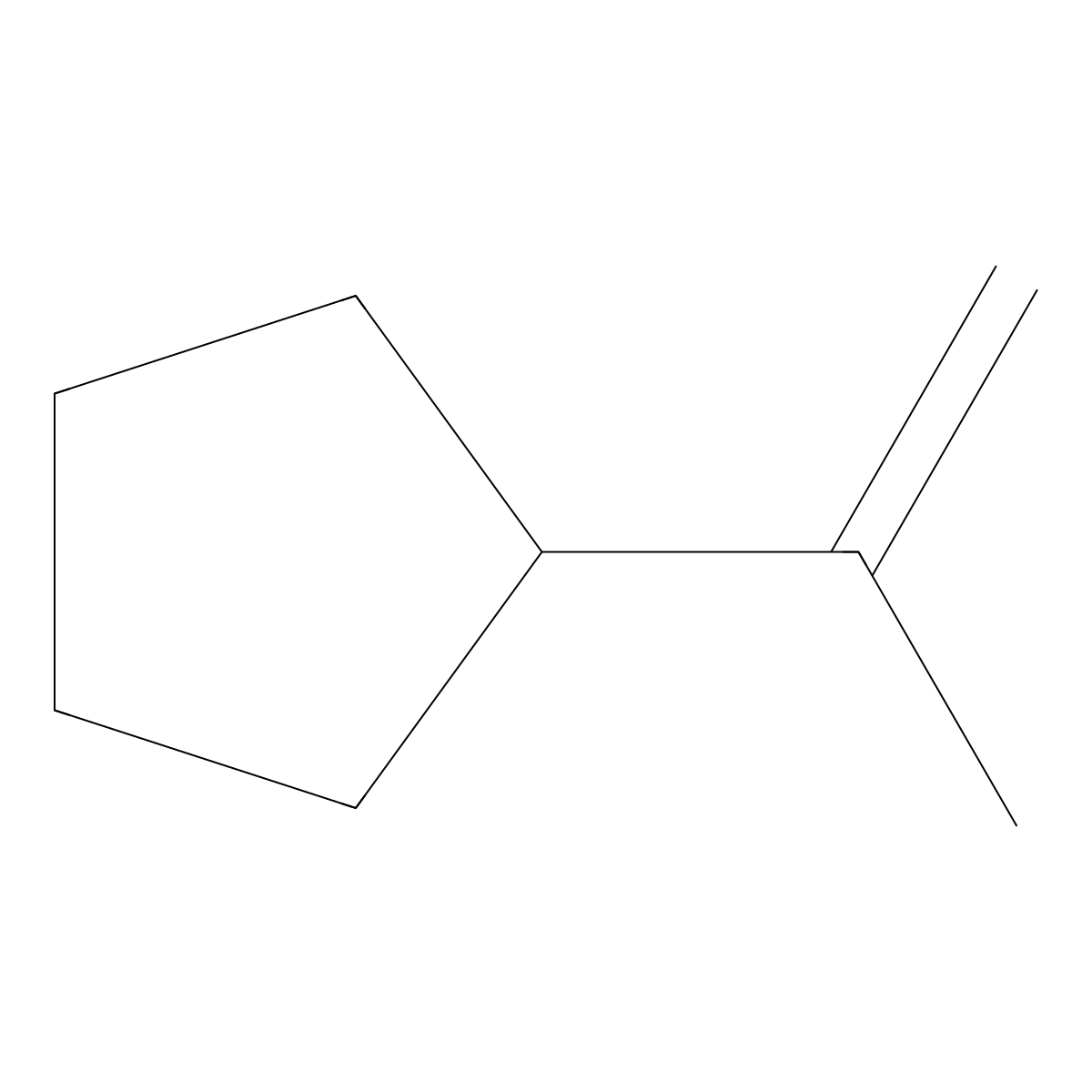 Isopropenylcyclopentane molecular structure, CAS 55661-02-4