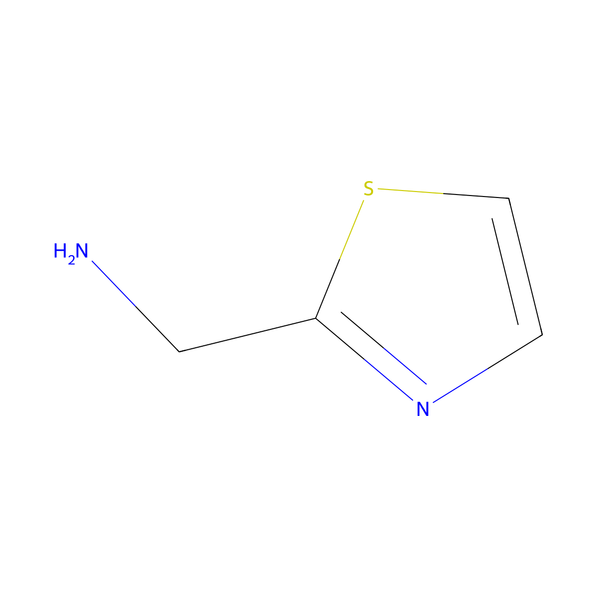 1,3-Thiazol-2-ylmethanamine molecular structure, CAS 55661-33-1