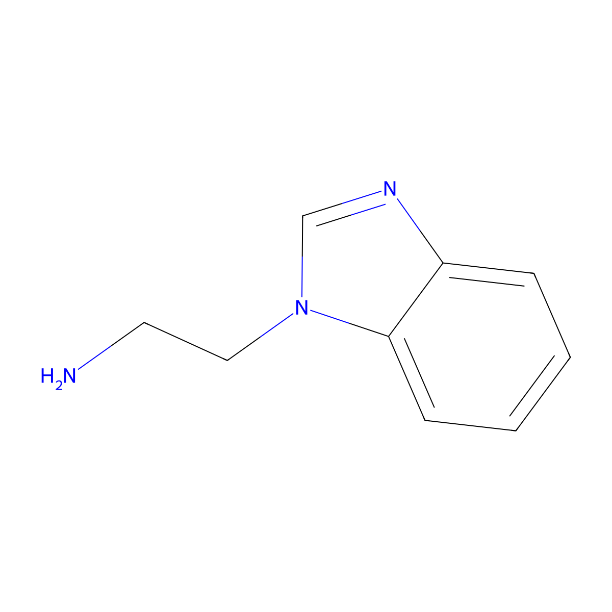 2-(1H-1,3-benzodiazol-1-yl)ethan-1-amine molecular structure, CAS 55661-34-2