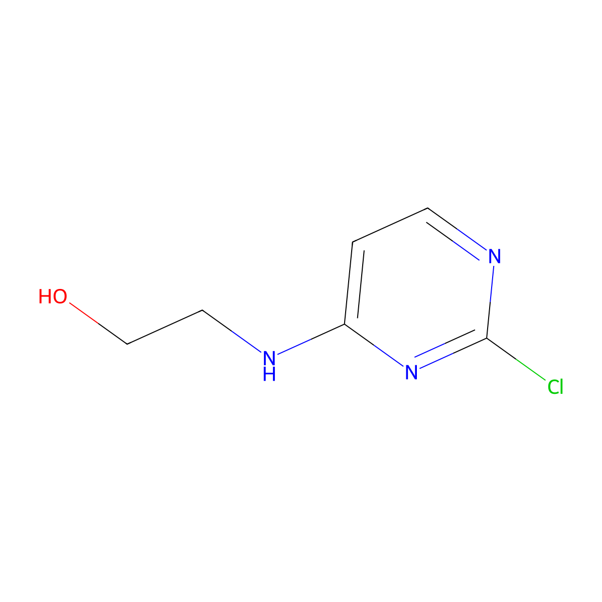 2-[(2-Chloropyrimidin-4-yl)amino]ethanol molecular structure, CAS 55662-06-1
