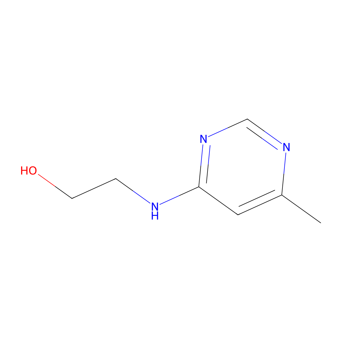 2-[(6-Methylpyrimidin-4-yl)amino]ethan-1-ol molecular structure, CAS 55662-08-3