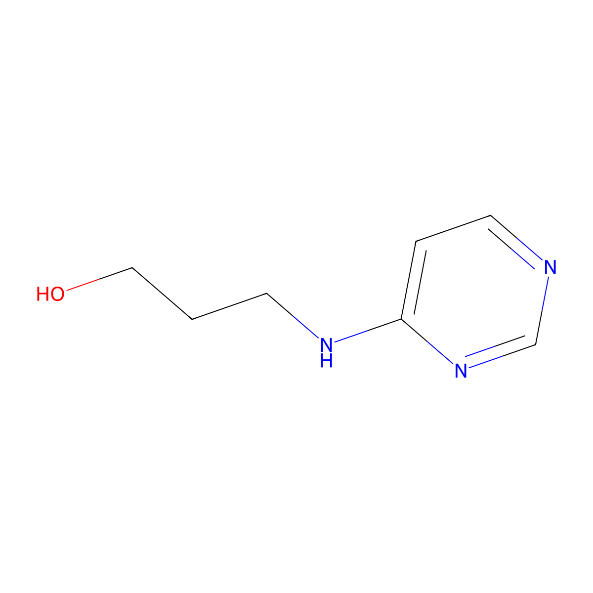 3-[(Pyrimidin-4-yl)amino]propan-1-ol molecular structure, CAS 55662-21-0
