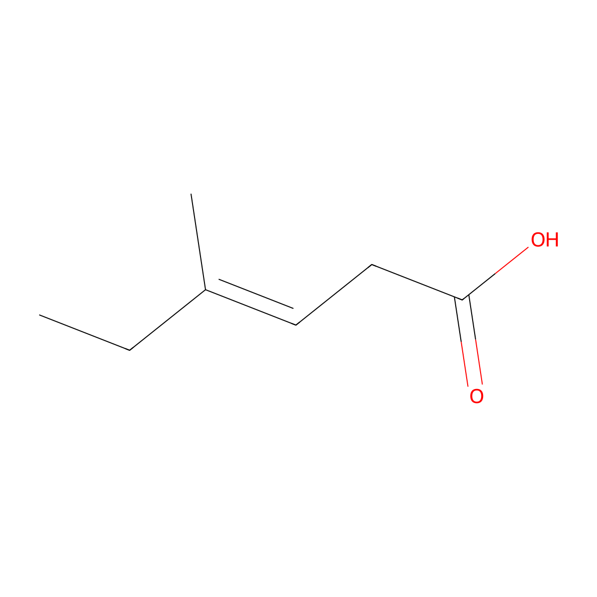4-Methylhex-3-enoic acid molecular structure, CAS 55665-79-7