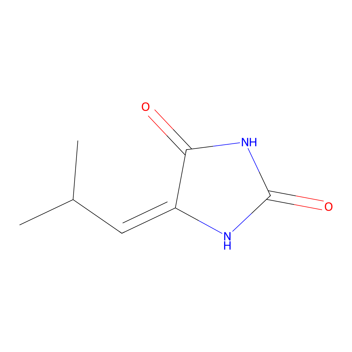 5-(2-Methylpropylidene)-2,4-imidazolidinedione molecular structure, CAS 55666-11-0