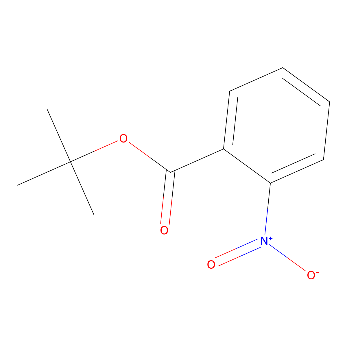 Tert-butyl 2-nitrobenzoate molecular structure, CAS 55666-41-6