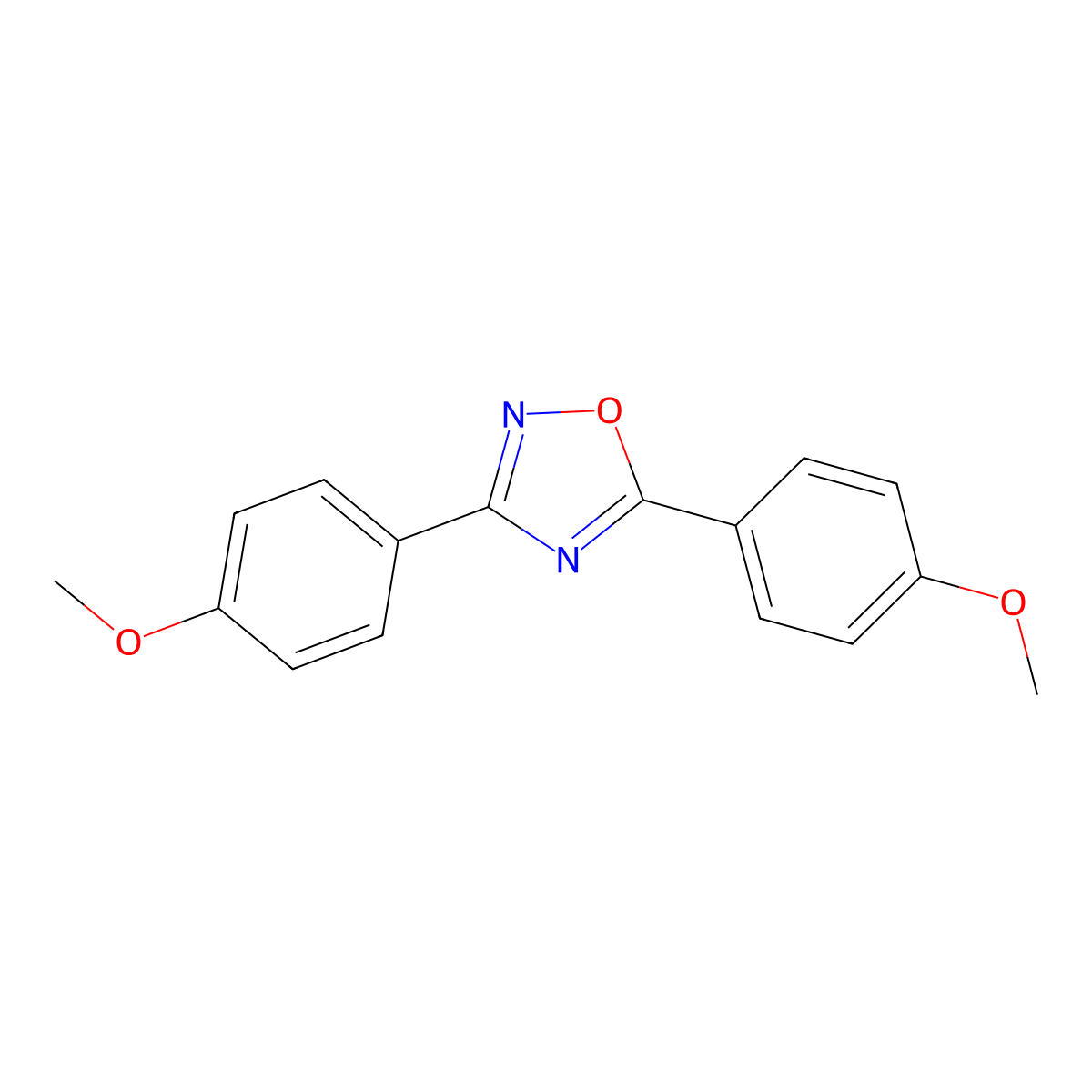 3,5-Bis(4-methoxyphenyl)-1,2,4-oxadiazole molecular structure, CAS 55667-07-7