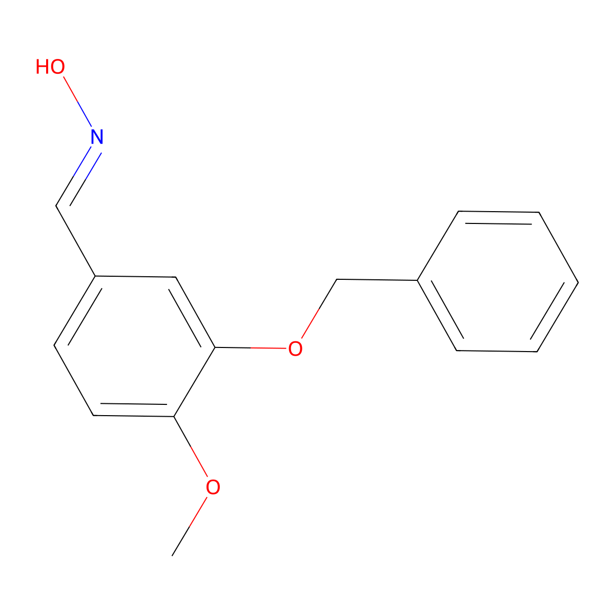 4-Methoxy-3-(phenylmethoxy)benzaldehyde oxime molecular structure, CAS 55667-17-9