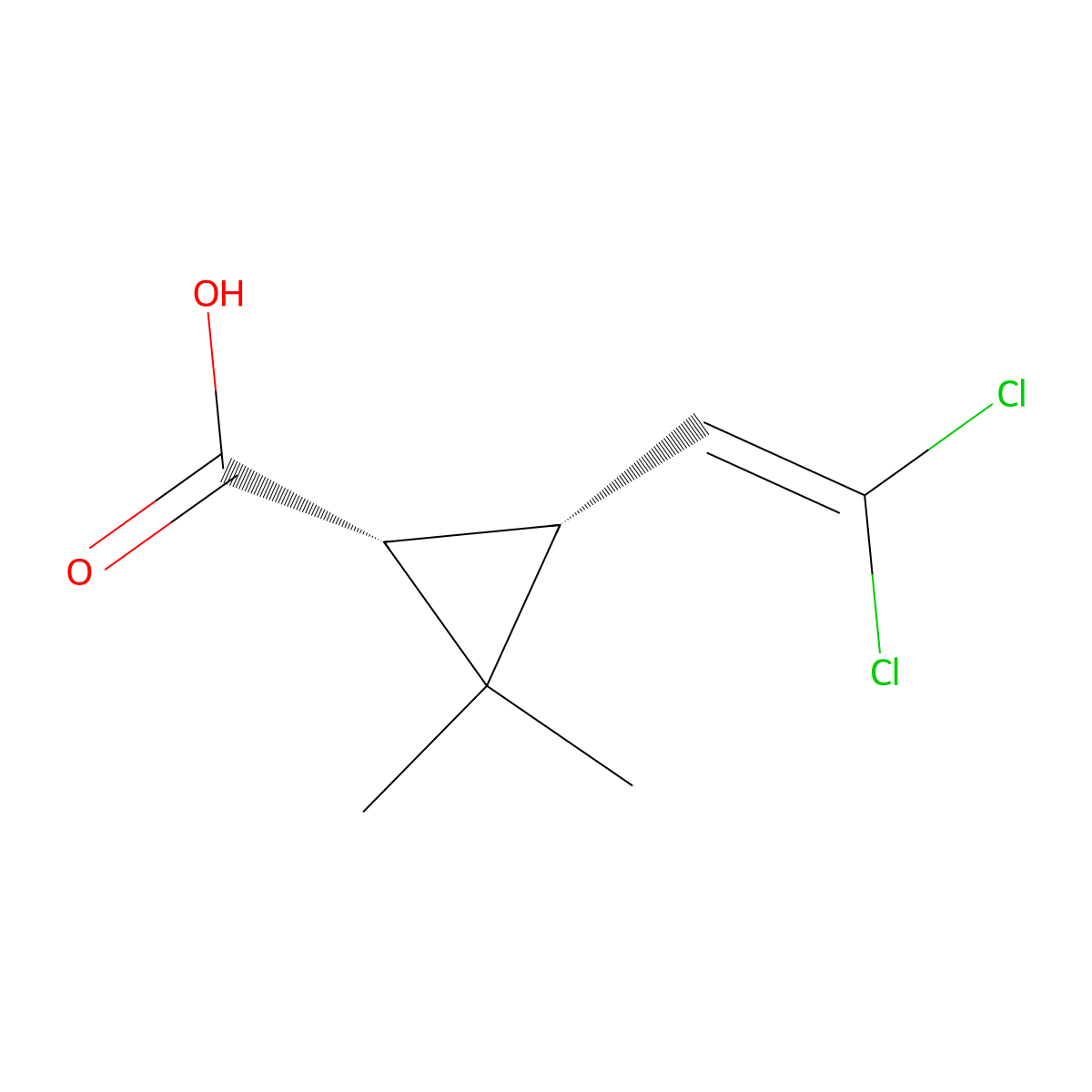 1R-cis-Permethrinic acid molecular structure, CAS 55667-40-8