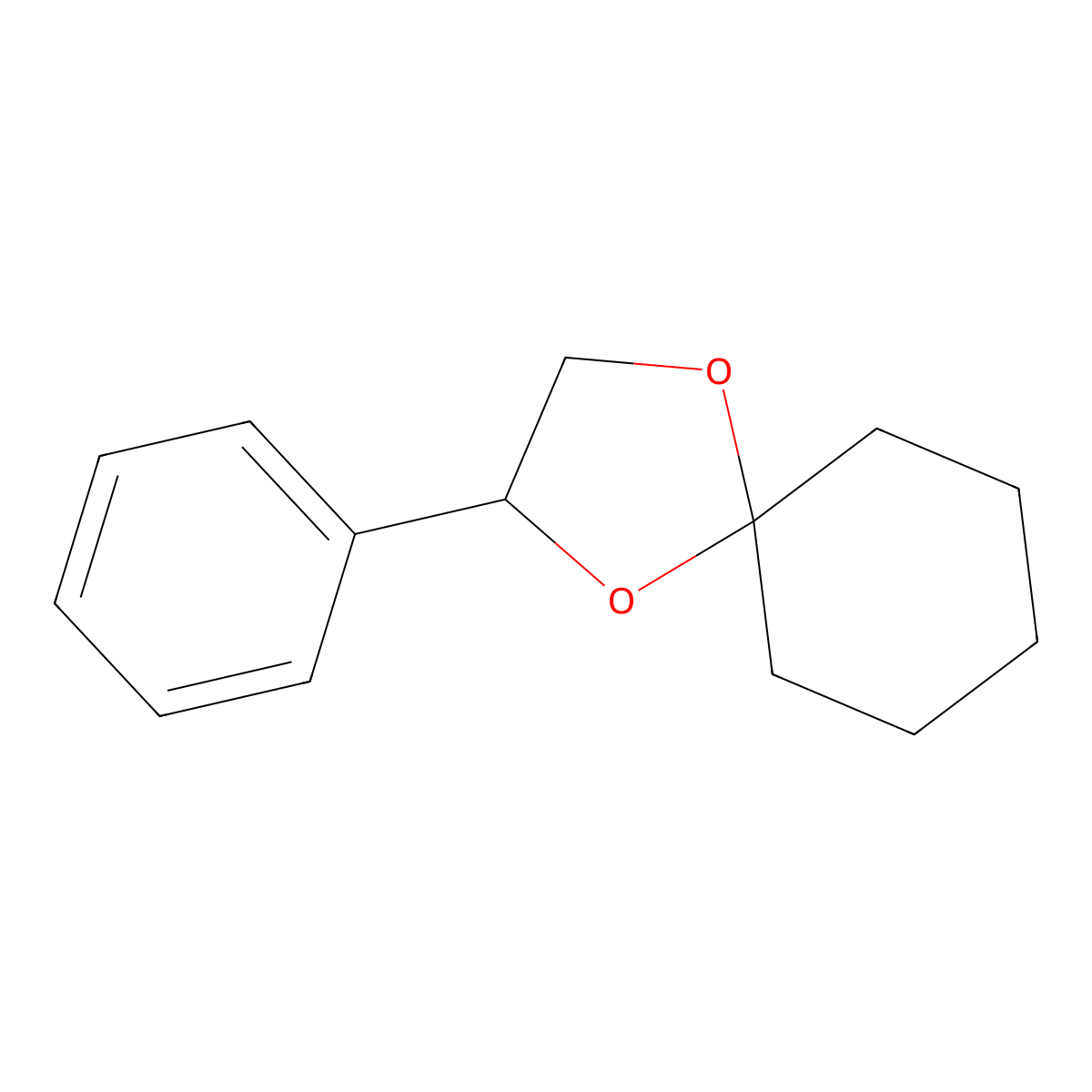 1,4-Dioxaspiro[4.5]decane, 2-phenyl- molecular structure, CAS 55668-47-8