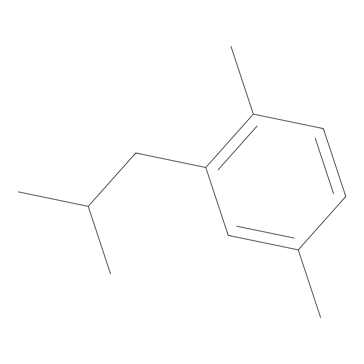 1-Isobutyl-2,5-dimethylbenzene molecular structure, CAS 55669-88-0