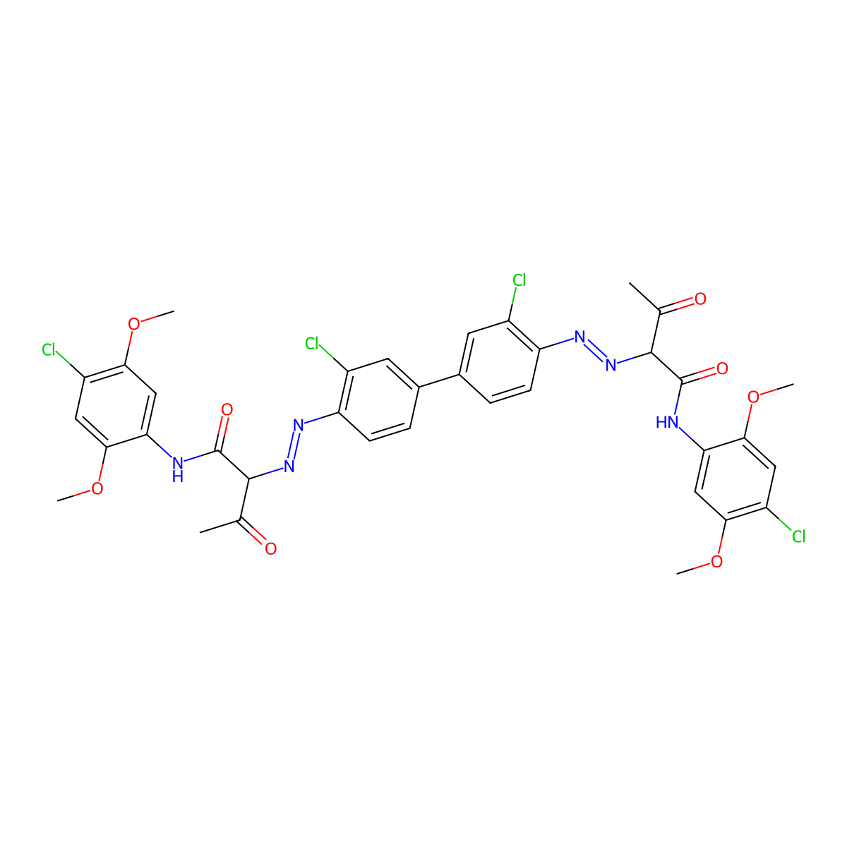 C.I. Pigment Yellow 83 molecular structure, CAS 5567-15-7