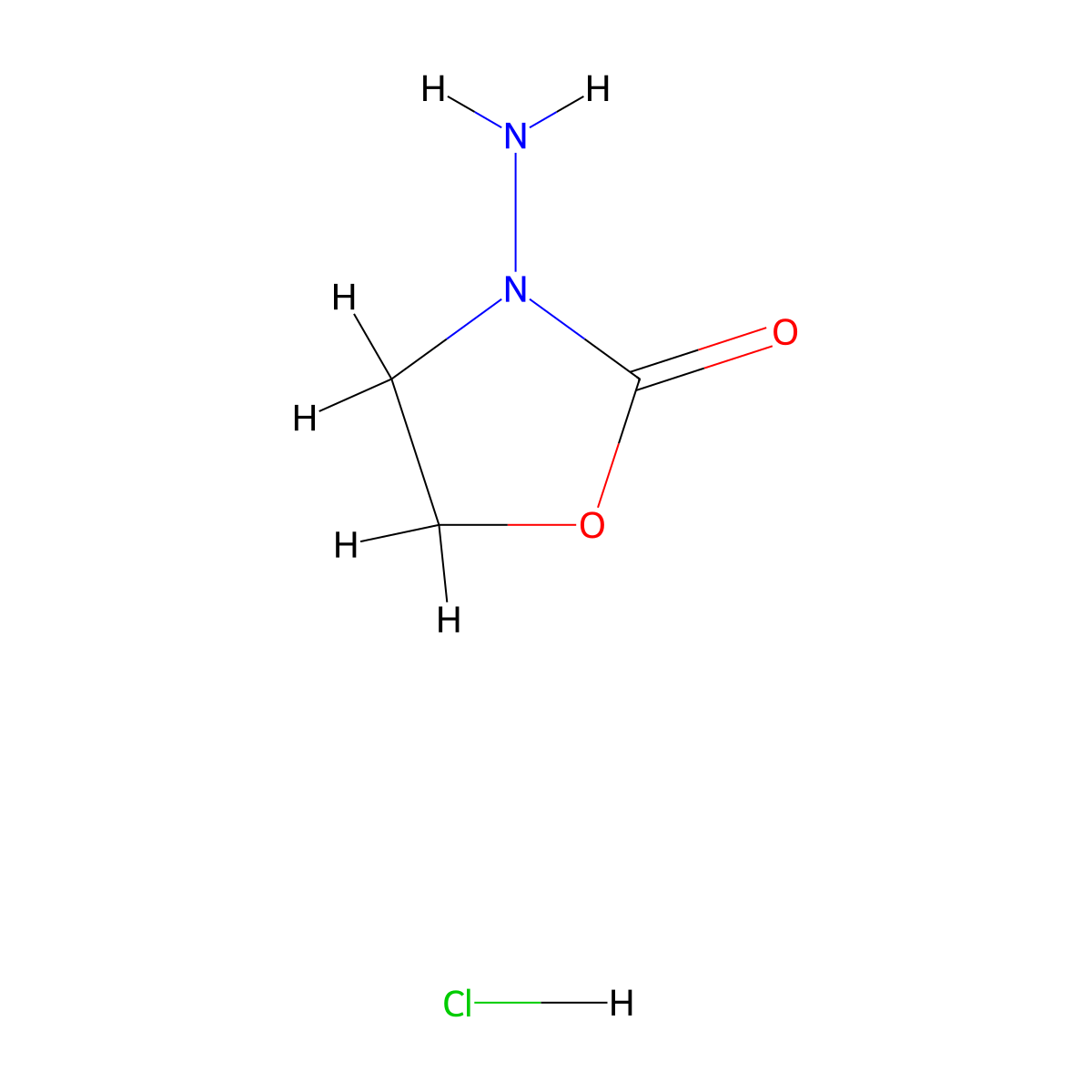 3-Aminooxazolidin-2-one hydrochloride molecular structure, CAS 5567-67-9