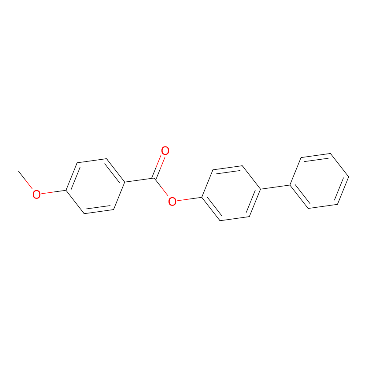 (1,1'-Biphenyl)-4-YL 4-methoxybenzoate molecular structure, CAS 55673-00-2