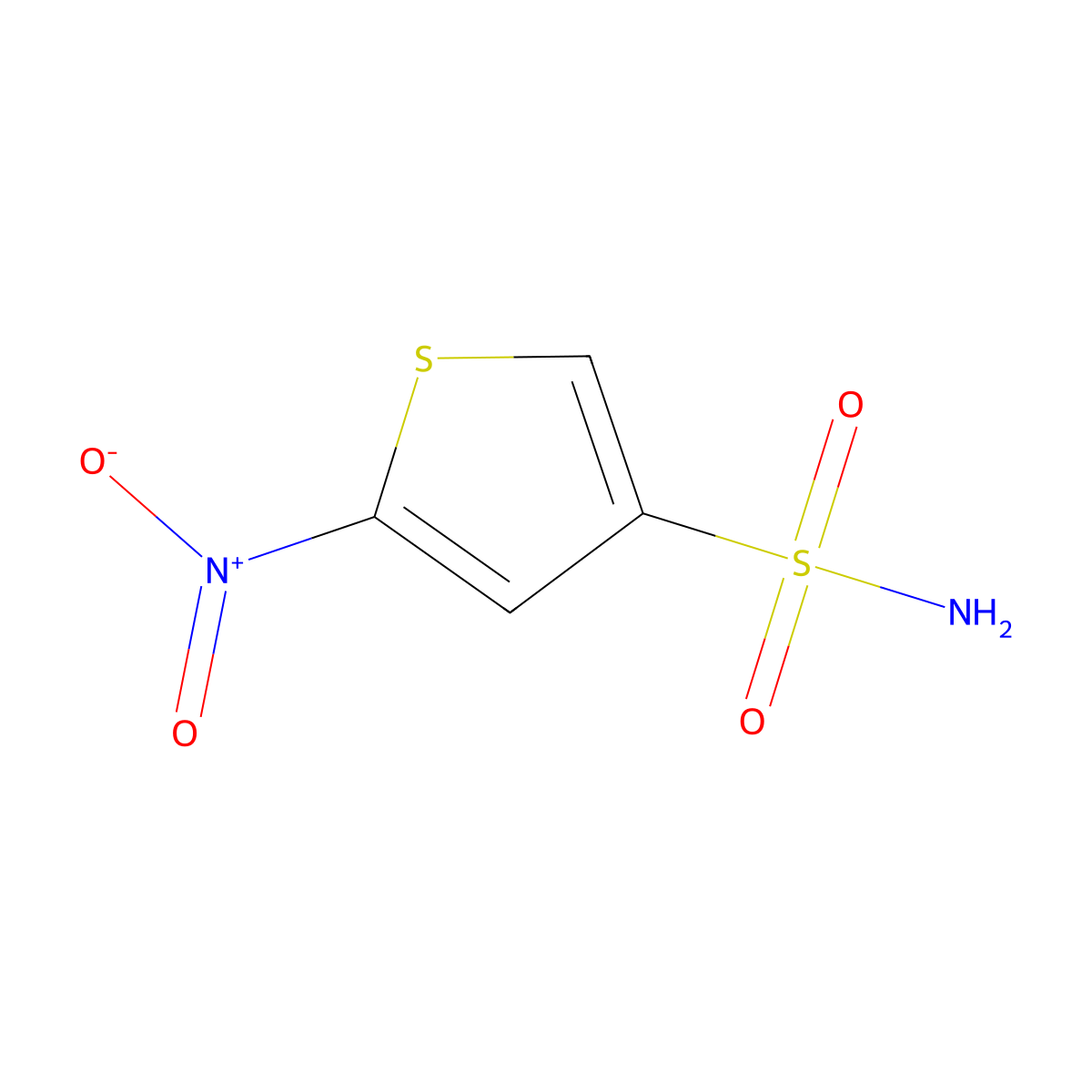 3-Thiophenesulfonamide, 5-nitro- molecular structure, CAS 55673-75-1
