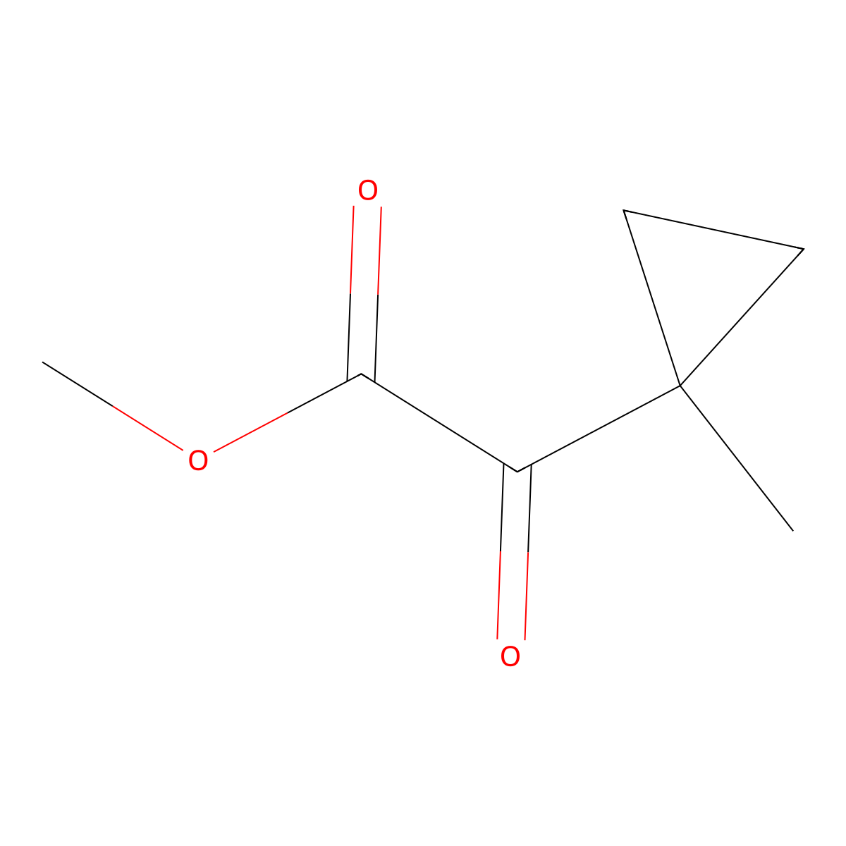 Methyl 2-(1-methylcyclopropyl)-2-oxoacetate molecular structure, CAS 55674-21-0
