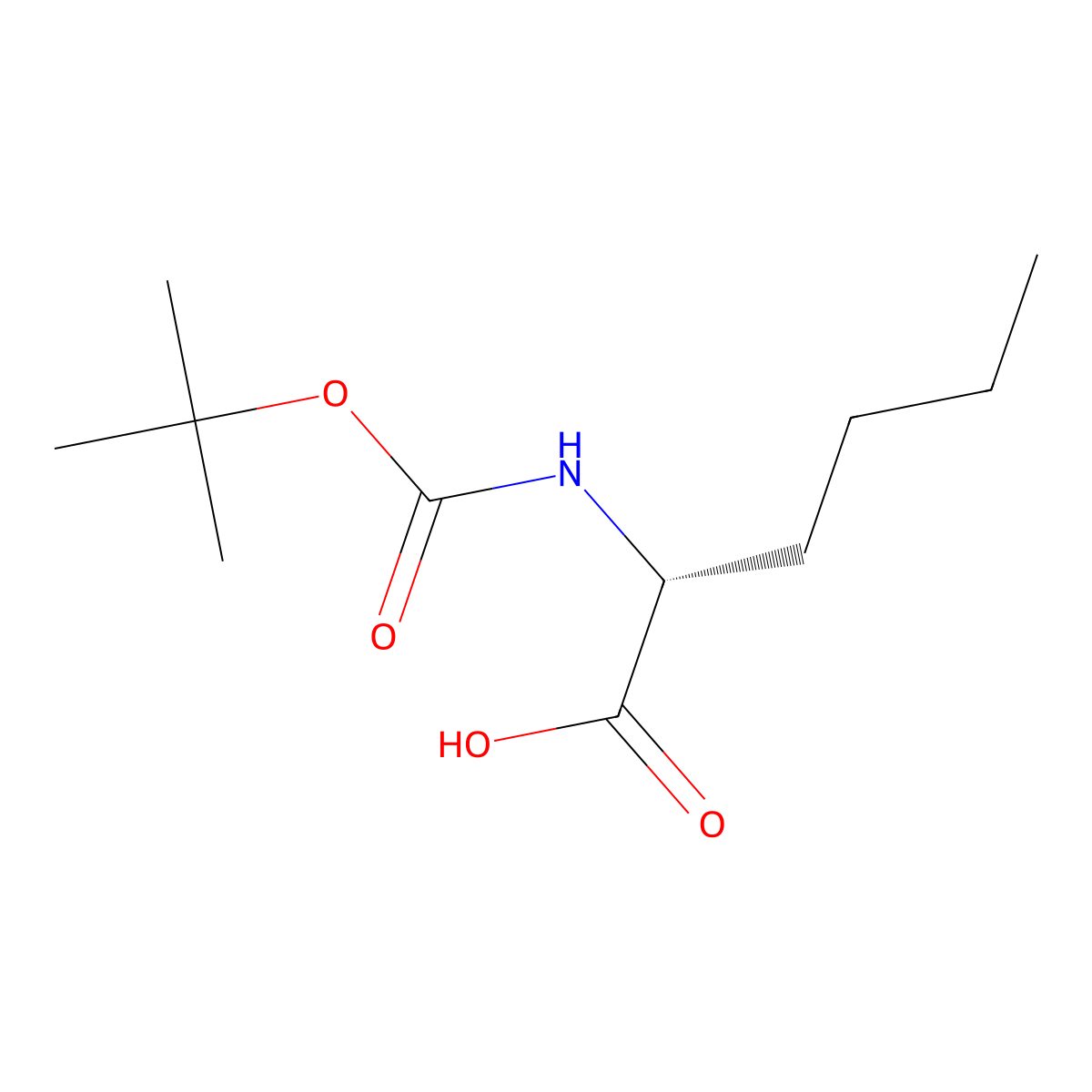 (2R)-2-{[(tert-butoxy)carbonyl]amino}hexanoic acid molecular structure, CAS 55674-63-0