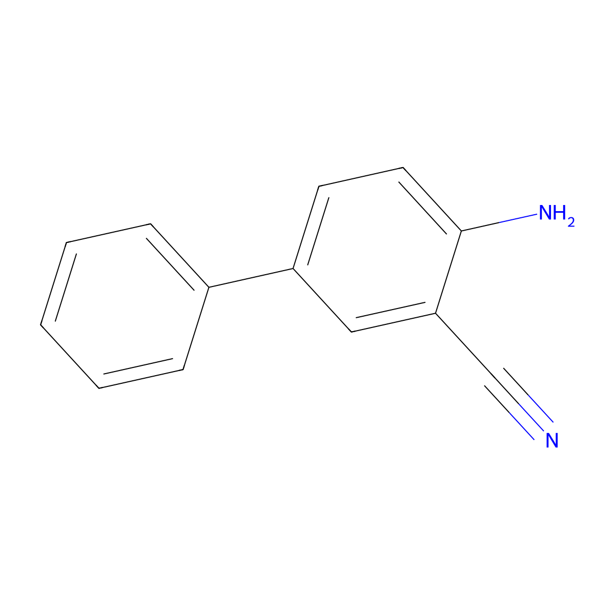 4-Amino-[1,1'-biphenyl]-3-carbonitrile molecular structure, CAS 55675-86-0