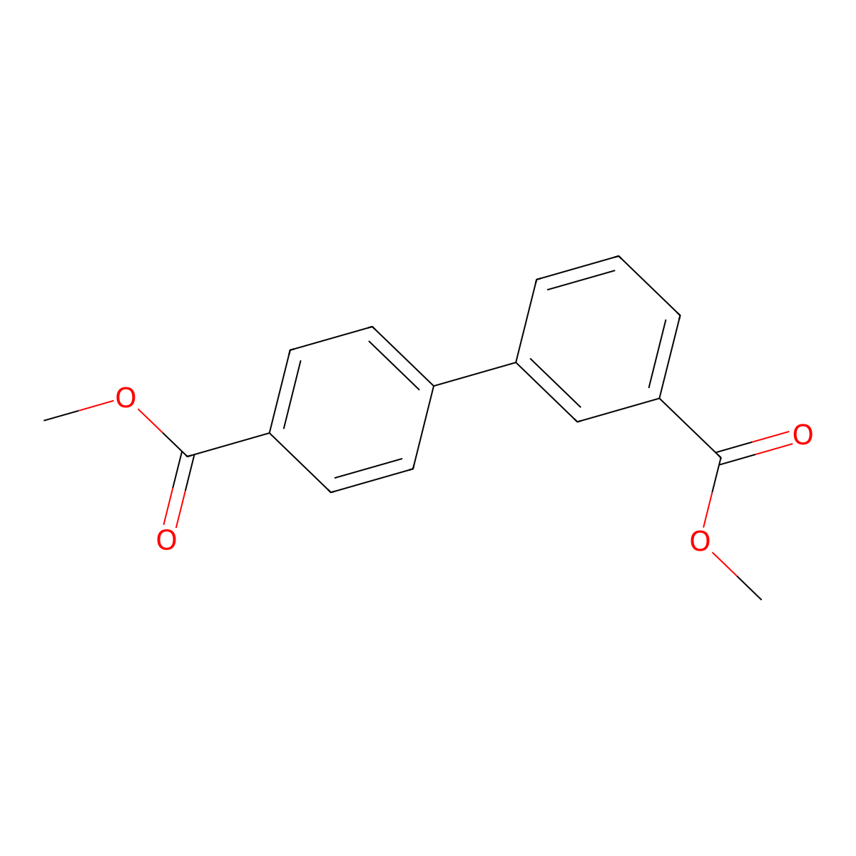 (1,1'-Biphenyl)-3,4'-dicarboxylic acid, 3,4'-dimethyl ester molecular structure, CAS 55676-76-1