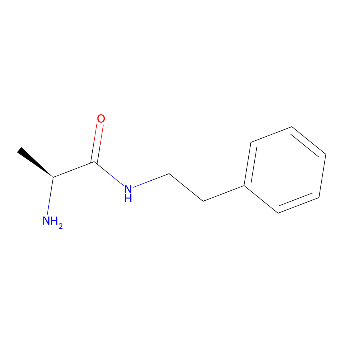 (2S)-2-amino-N-(2-phenylethyl)propanamide molecular structure, CAS 55677-61-7