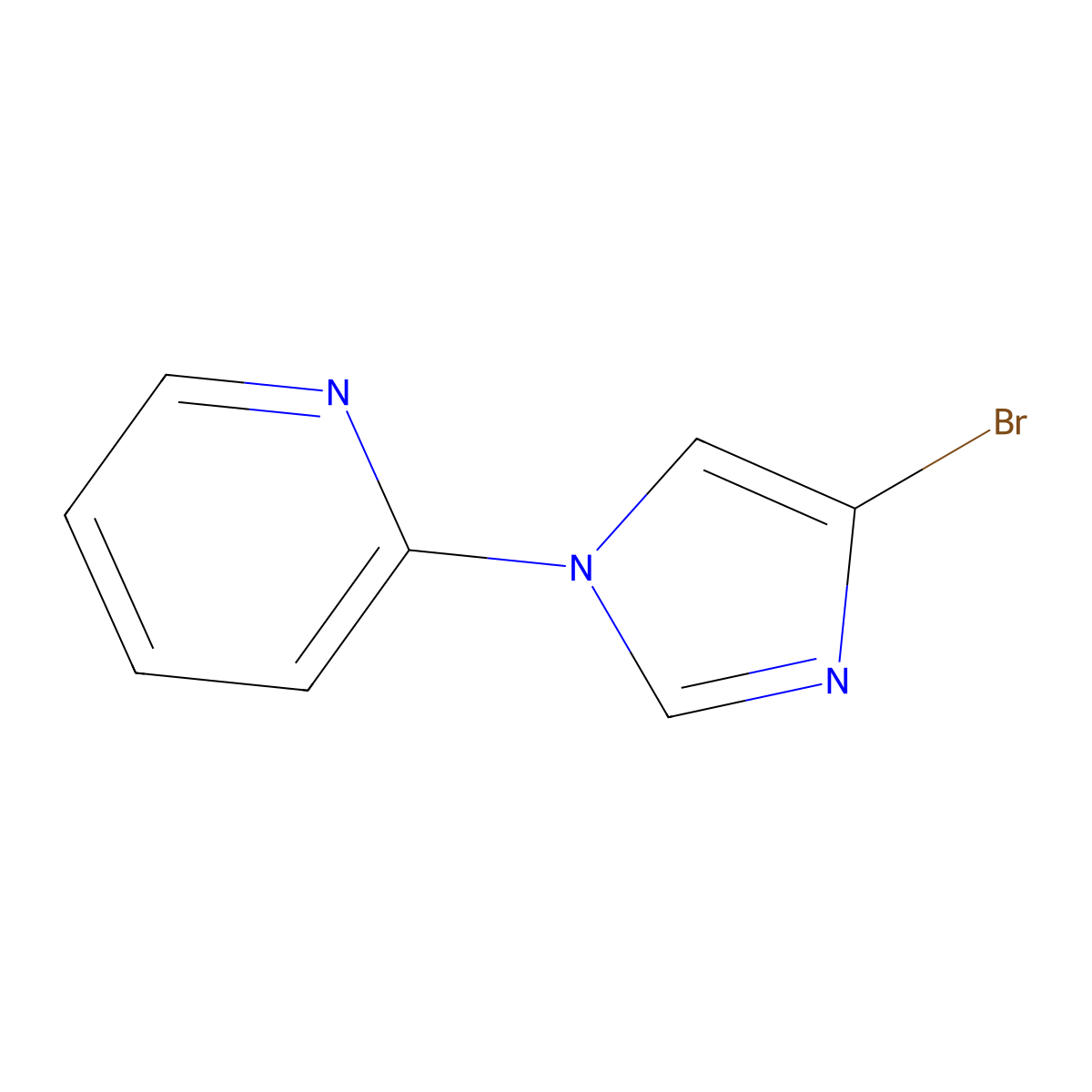 2-(4-Bromo-1H-imidazol-1-YL)pyridine molecular structure, CAS 556775-77-0