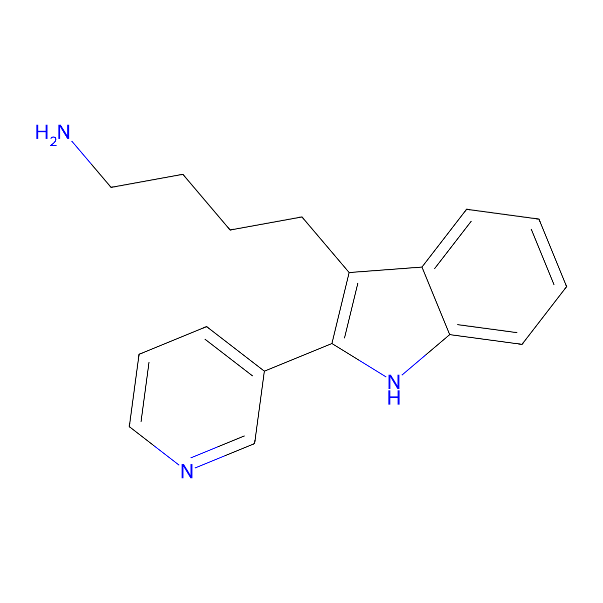 4-(2-pyridin-3-yl-1H-indol-3-yl)butan-1-amine molecular structure, CAS 556777-74-3