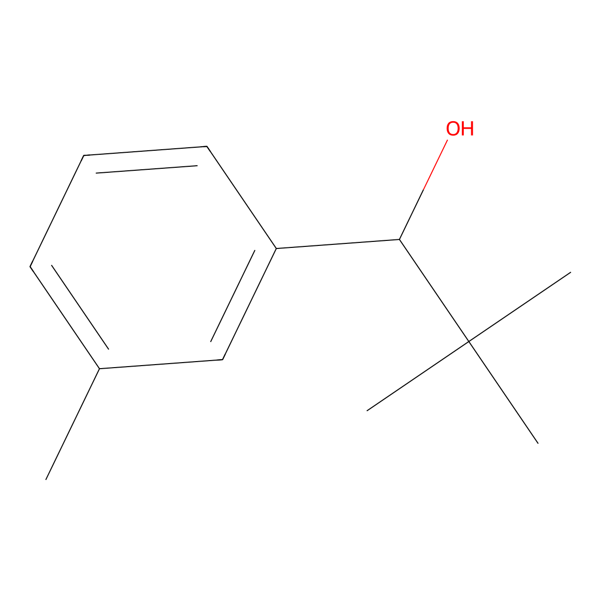 2,2-Dimethyl-1-(m-tolyl)propan-1-ol molecular structure, CAS 55678-43-8