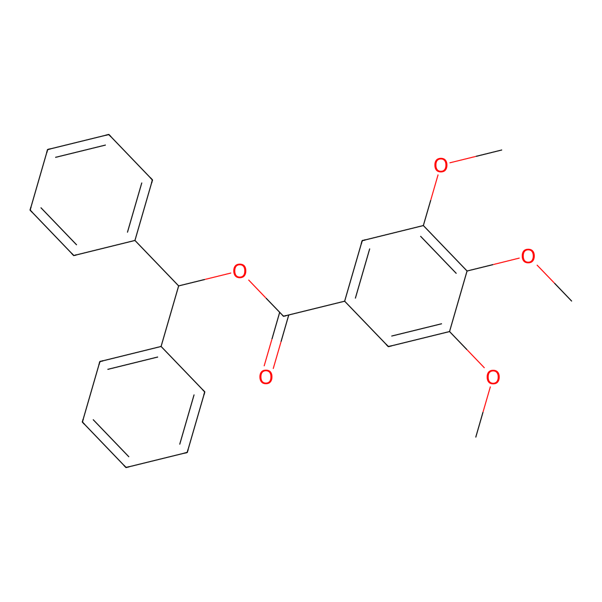 Benzhydryl 3,4,5-trimethoxybenzoate molecular structure, CAS 556793-17-0